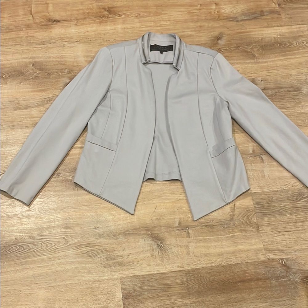 Stoosh Women’s XL Lavendar/Gray Open Front Blazer Notched Collar Stretch Jacket